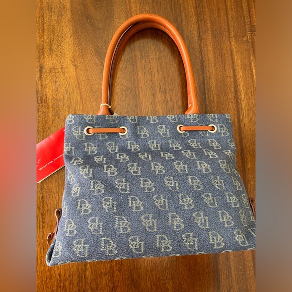 Vintage Dooney & Bourke Denim Satchel Bag Made in USA - Picture 6 of 13